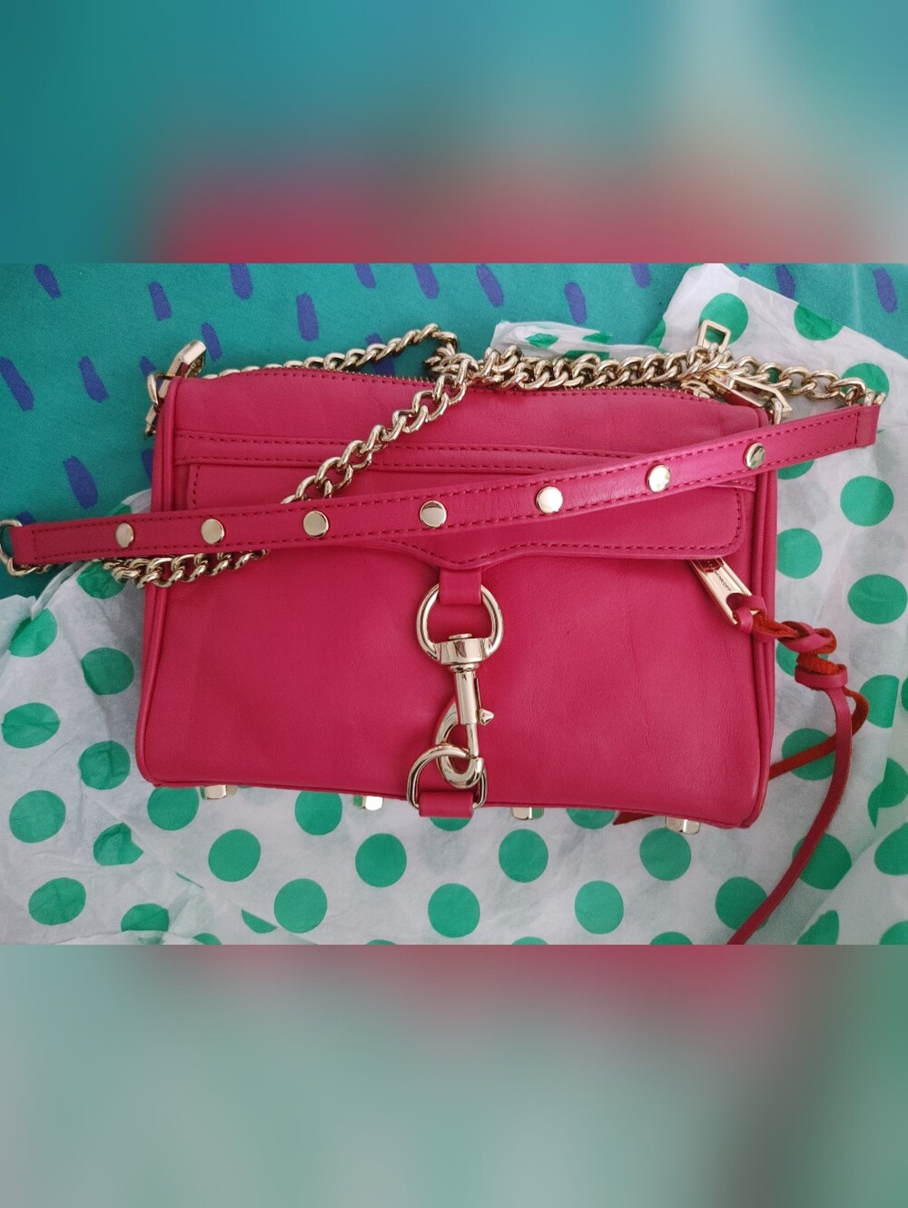 Rebecca Minkoff Pink Leather Mac Crossbody Bag